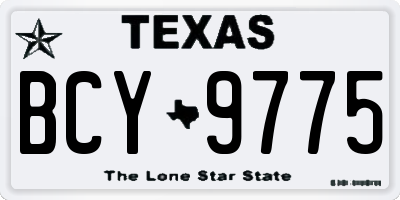 TX license plate BCY9775