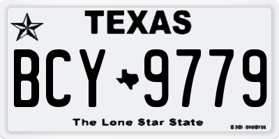 TX license plate BCY9779