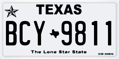 TX license plate BCY9811