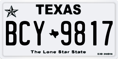 TX license plate BCY9817