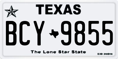 TX license plate BCY9855