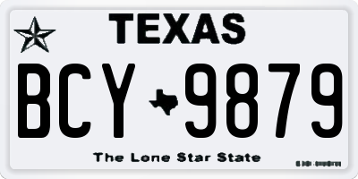 TX license plate BCY9879