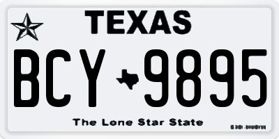 TX license plate BCY9895