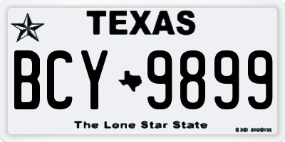 TX license plate BCY9899