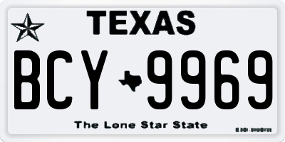 TX license plate BCY9969