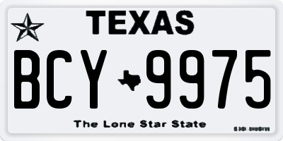 TX license plate BCY9975