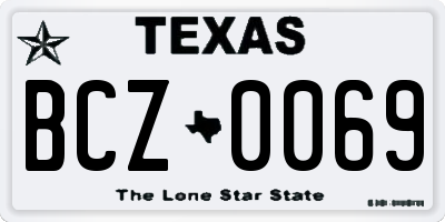 TX license plate BCZ0069
