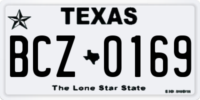 TX license plate BCZ0169
