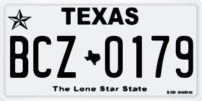 TX license plate BCZ0179