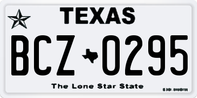 TX license plate BCZ0295