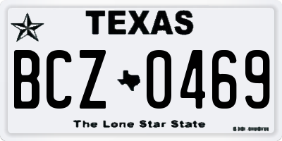 TX license plate BCZ0469