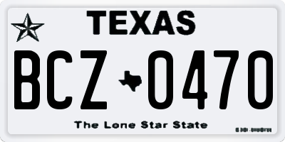 TX license plate BCZ0470