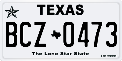 TX license plate BCZ0473