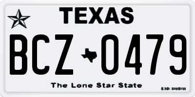 TX license plate BCZ0479