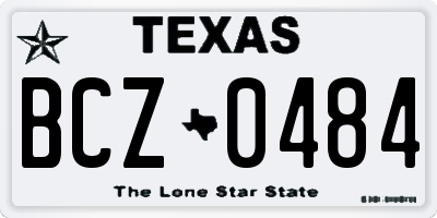 TX license plate BCZ0484