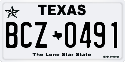 TX license plate BCZ0491