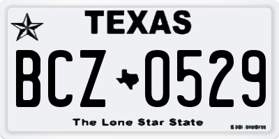 TX license plate BCZ0529