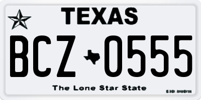 TX license plate BCZ0555
