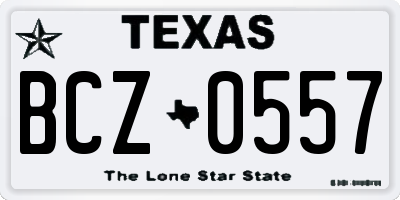 TX license plate BCZ0557