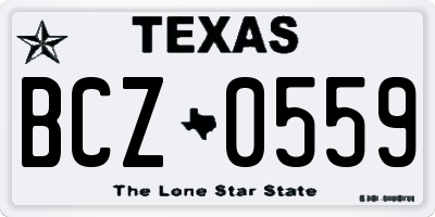 TX license plate BCZ0559