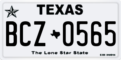 TX license plate BCZ0565