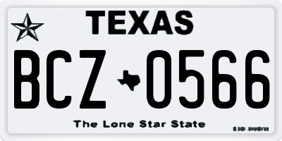 TX license plate BCZ0566