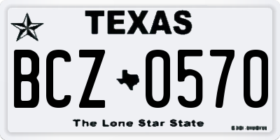 TX license plate BCZ0570