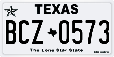 TX license plate BCZ0573