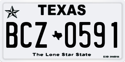 TX license plate BCZ0591