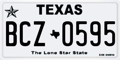 TX license plate BCZ0595