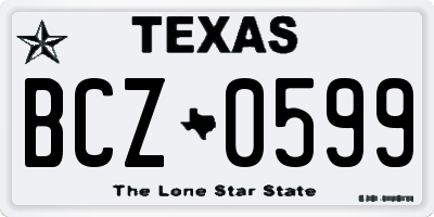 TX license plate BCZ0599