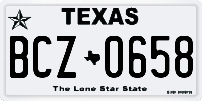 TX license plate BCZ0658