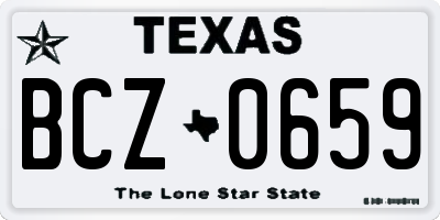 TX license plate BCZ0659