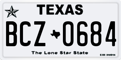 TX license plate BCZ0684