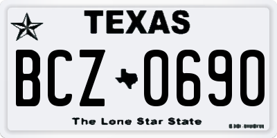 TX license plate BCZ0690