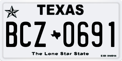 TX license plate BCZ0691