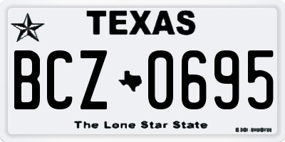 TX license plate BCZ0695