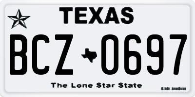 TX license plate BCZ0697
