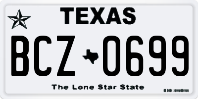 TX license plate BCZ0699