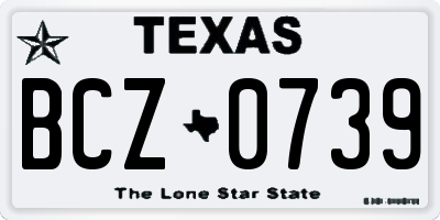 TX license plate BCZ0739