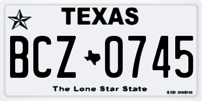 TX license plate BCZ0745