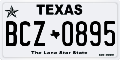 TX license plate BCZ0895