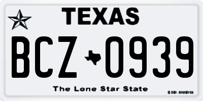 TX license plate BCZ0939