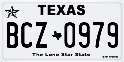 TX license plate BCZ0979