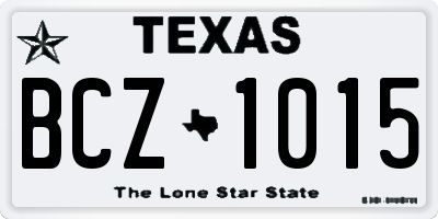 TX license plate BCZ1015