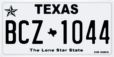 TX license plate BCZ1044
