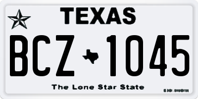 TX license plate BCZ1045