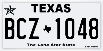 TX license plate BCZ1048