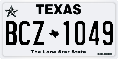 TX license plate BCZ1049