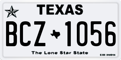 TX license plate BCZ1056